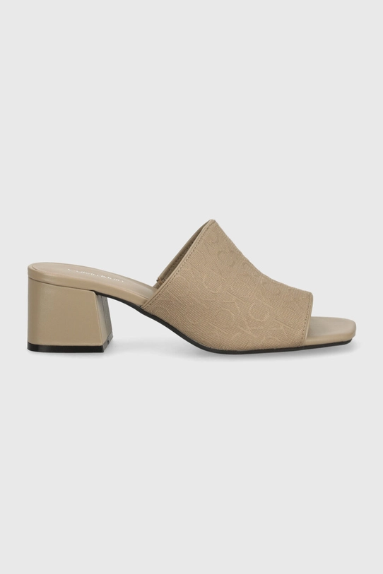 Шльопанці Calvin Klein HEEL MULE 45 MONOCQ HW0HW01936 бежевий SS24