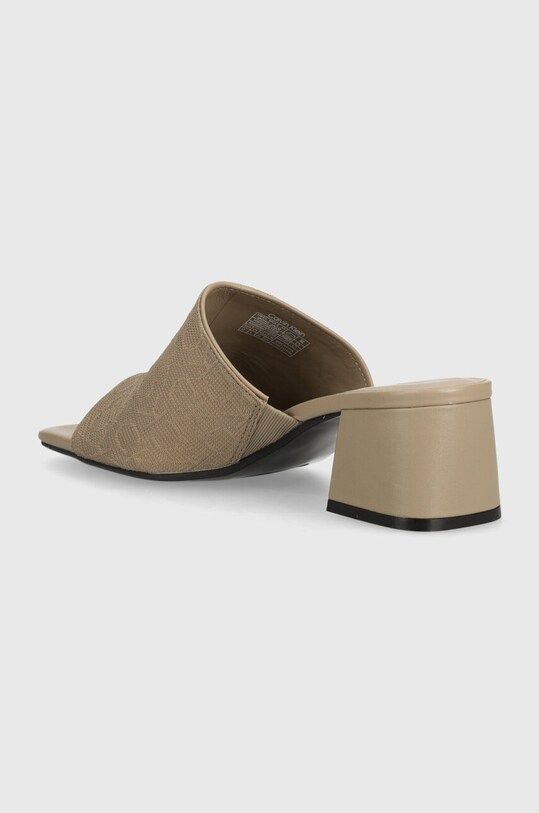 Obuwie Calvin Klein klapki HEEL MULE 45 MONOCQ HW0HW01936 beżowy