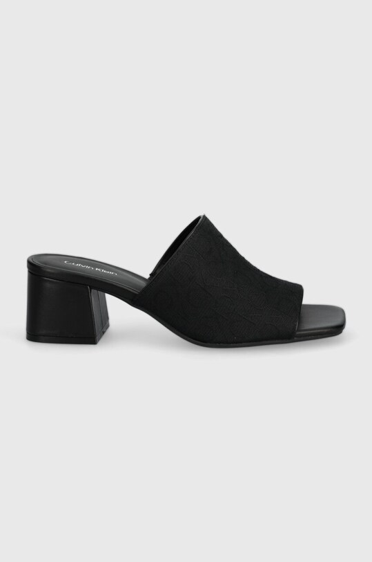 Calvin Klein papuci HEEL MULE 45 MONOCQ HW0HW01936 negru SS24
