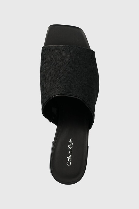 Calvin Klein papuci HEEL MULE 45 MONOCQ negru HW0HW01936