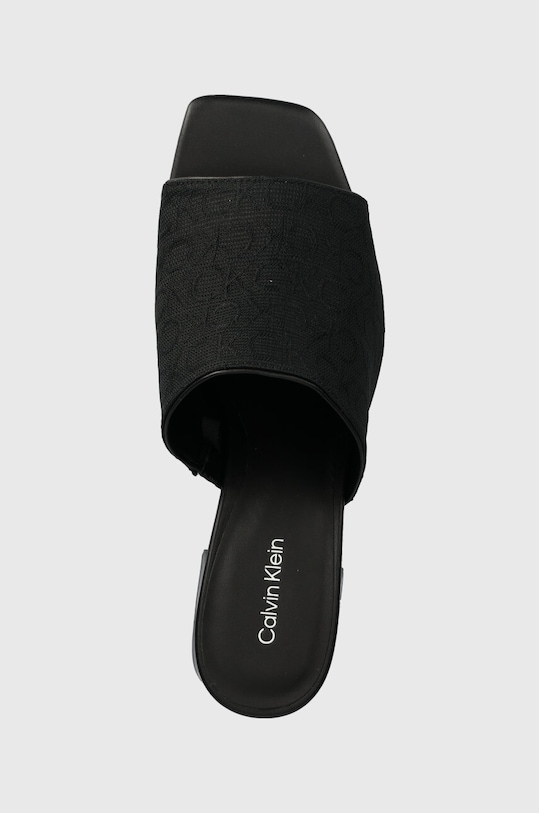 Calvin Klein papucs HEEL MULE 45 MONOCQ fekete HW0HW01936
