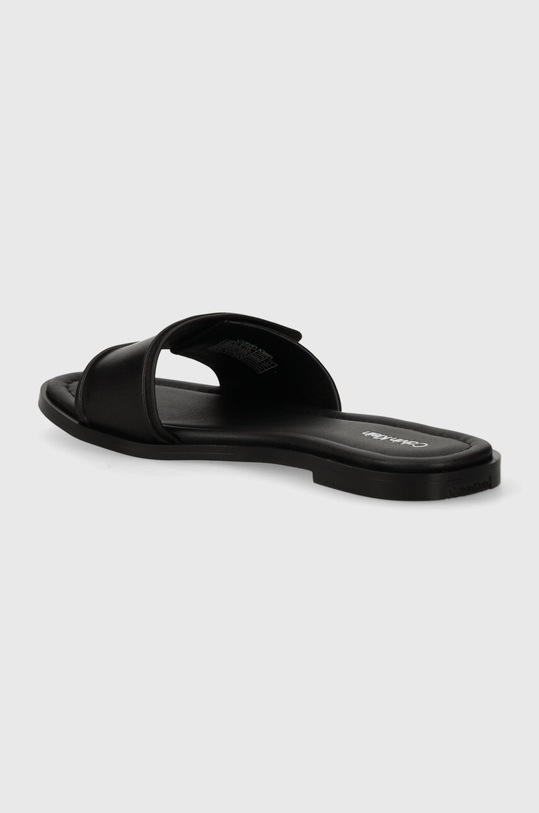 Obuv Kožené šľapky Calvin Klein FLAT SLIDE RELOCK LTH HW0HW01939 čierna