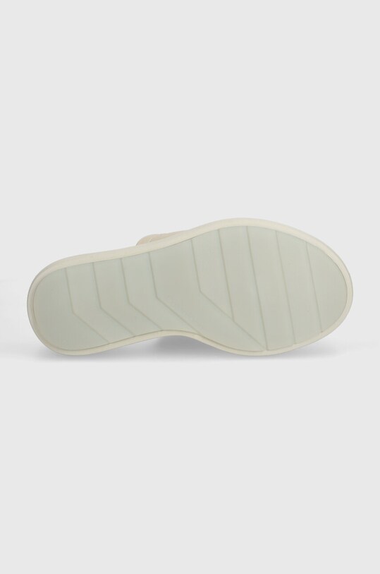 Calvin Klein slapi de piele FLATFORM SLIDE LTH HW0HW01943 bej