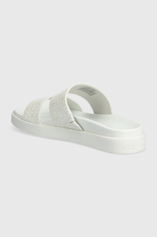 Παπούτσια Παντόφλες Calvin Klein FLAT SLIDE EPI MONO HW0HW01957 λευκό