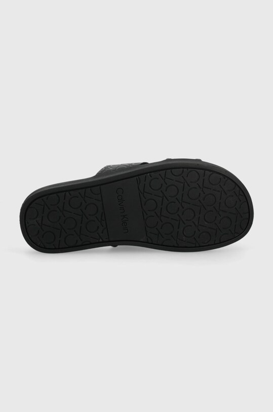 Pantofle Calvin Klein FLAT SLIDE EPI MONO HW0HW01957 černá