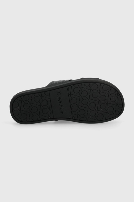 Παντόφλες Calvin Klein FLAT SLIDE EPI MONO HW0HW01957 μαύρο