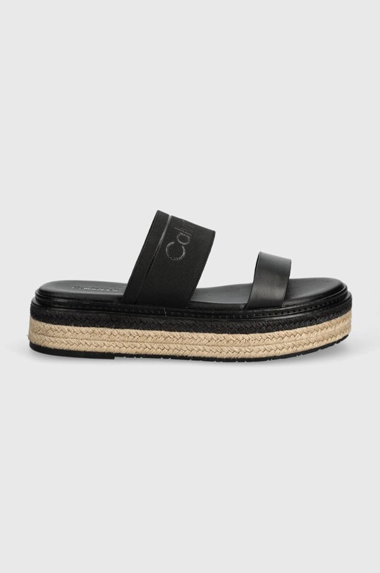 Calvin Klein papuci WEDGE SLIDE HE HW0HW01966 negru SS24