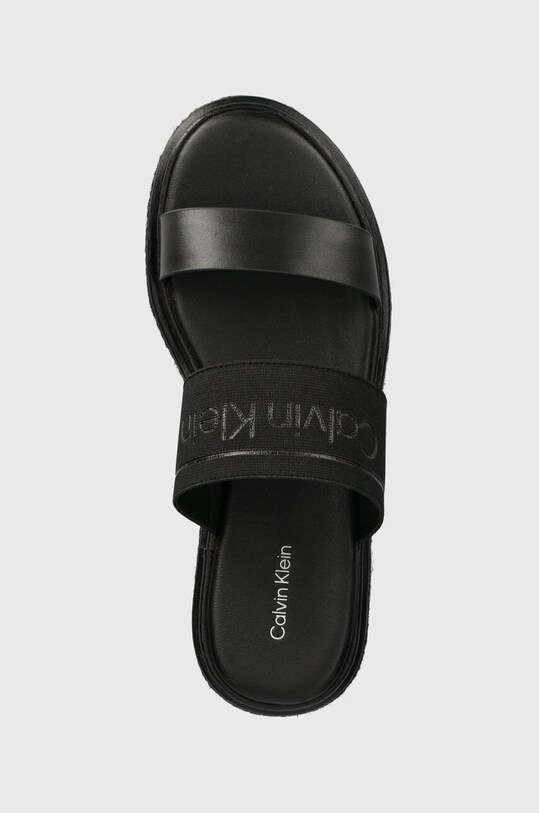 Calvin Klein papuci WEDGE SLIDE HE negru HW0HW01966