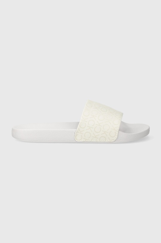 Παντόφλες Calvin Klein POOL SLIDE EPI MONO HW0HW01974 λευκό SS24