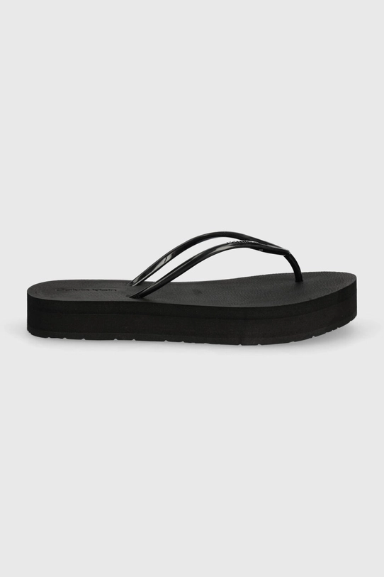 Calvin Klein slapi FLATFORM FF DEBOSS LOGO TPU HW0HW01977 negru SS24