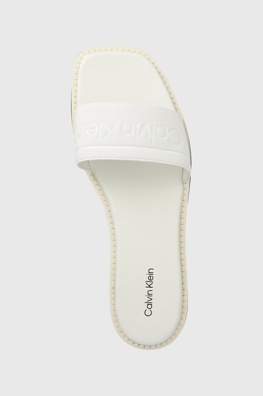 Calvin Klein papucs FLAT SLIDE HE fehér HW0HW01989