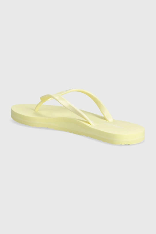 Obuwie Calvin Klein japonki FLIP FLOP DEBOSS LOGO MET HW0HW02043 żółty