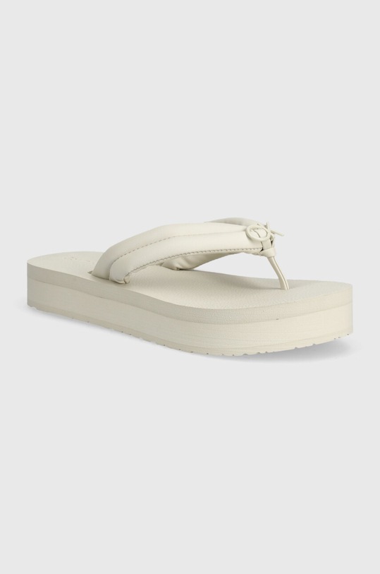 Calvin Klein slapi FLATFORM FLIP FLOP RELOCK platformă bej HW0HW02063