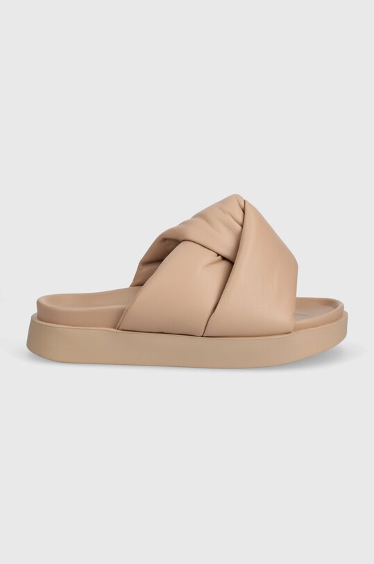 Кожаные шлепанцы Inuikii Soft Crossed 70104.140.Beige бежевый SS24
