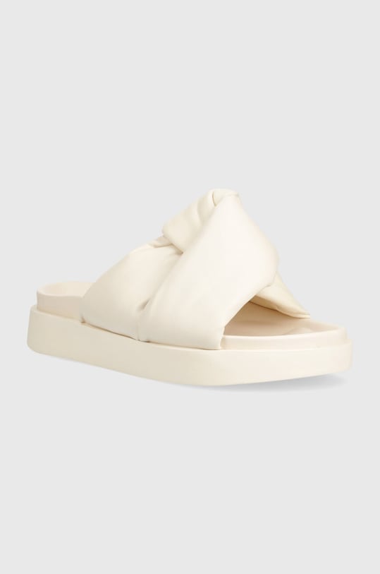Inuikii klapki skórzane Soft Crossed pozostałe beżowy 70104.140.Cream