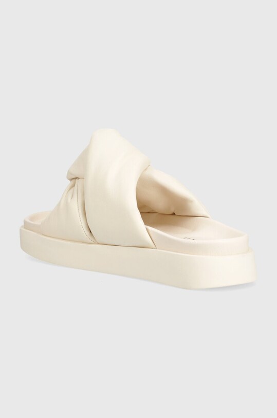 Obuwie Inuikii klapki skórzane Soft Crossed 70104.140.Cream beżowy