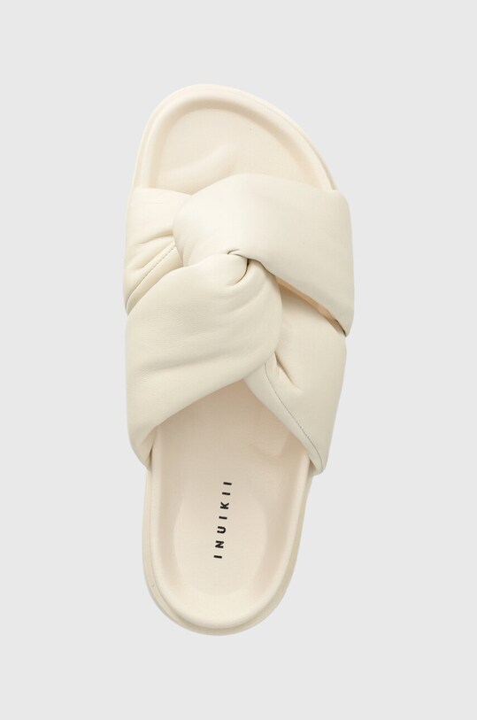 Inuikii klapki skórzane Soft Crossed beżowy 70104.140.Cream