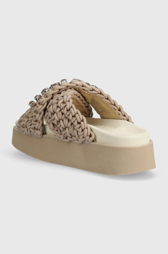 Obuv Šľapky Inuikii Woven Stones Platform 70103.106.Taupe béžová