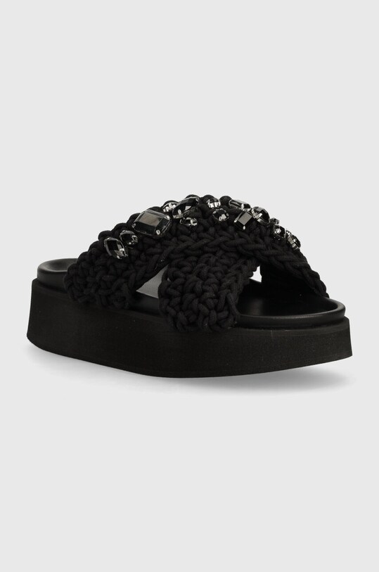 Inuikii papuci Woven Stones Platform platformă negru 70103.106.TrueBlack