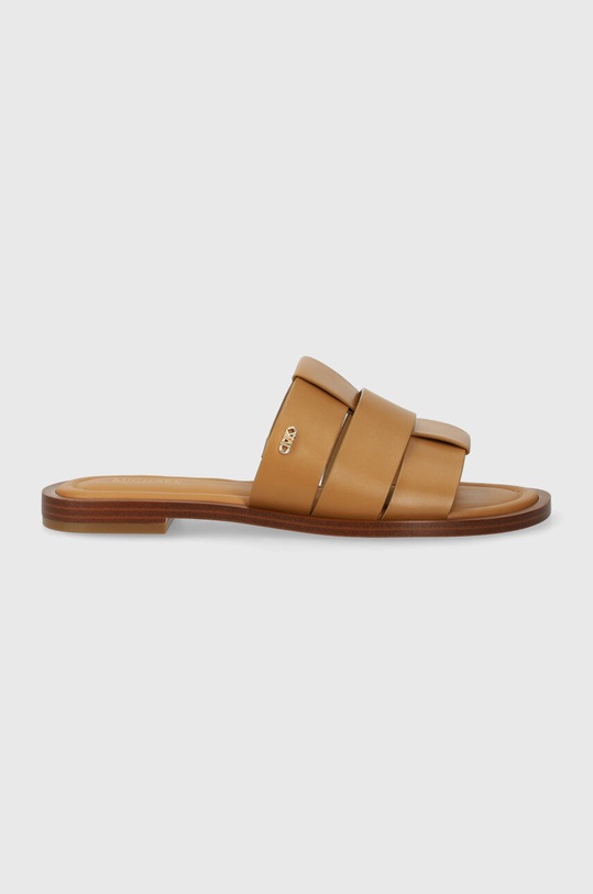 MICHAEL Michael Kors bőr papucs Ryland 40S4RYFS1L.174 bézs SS24