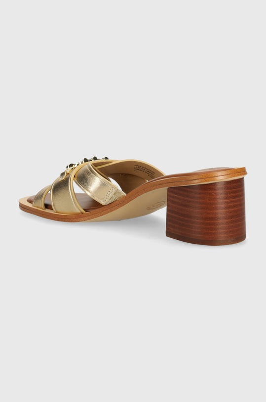 Încălțăminte MICHAEL Michael Kors slapi de piele Tiffanie 40S4TFMS1M.740 aur