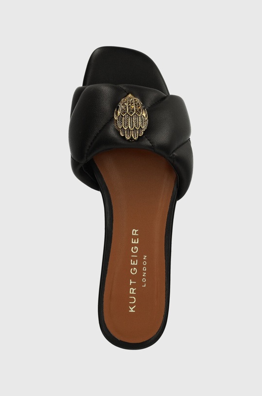 Kurt Geiger London klapki skórzane Kensington Puff Sandal czarny 2026600109.BLACK
