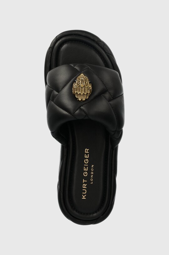 Kurt Geiger London șlapi de piele Kensington Puff Flatform negru 2017800109.BLACK