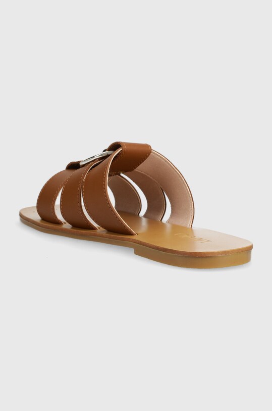 Încălțăminte Liu Jo șlapi de piele SABA 08 SA4119P010200320 maro
