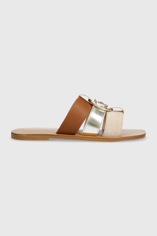 Liu Jo bőr papucs SABA 08 nappa bőr barna SA4119PX488S3237