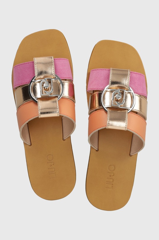 Liu Jo klapki skórzane SABA 08 skóra zamszowa multicolor SA4119PX488S3239