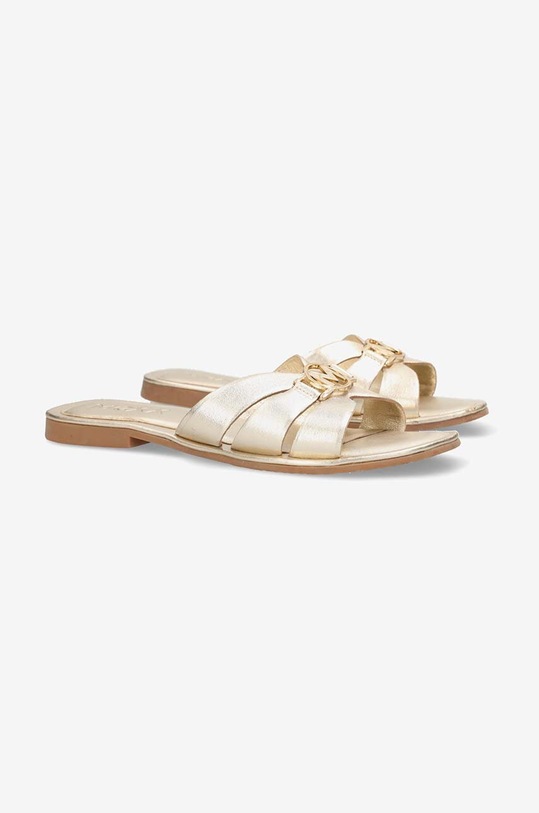Mexx klapki skórzane Nikki MICY1608441W złoty SS24