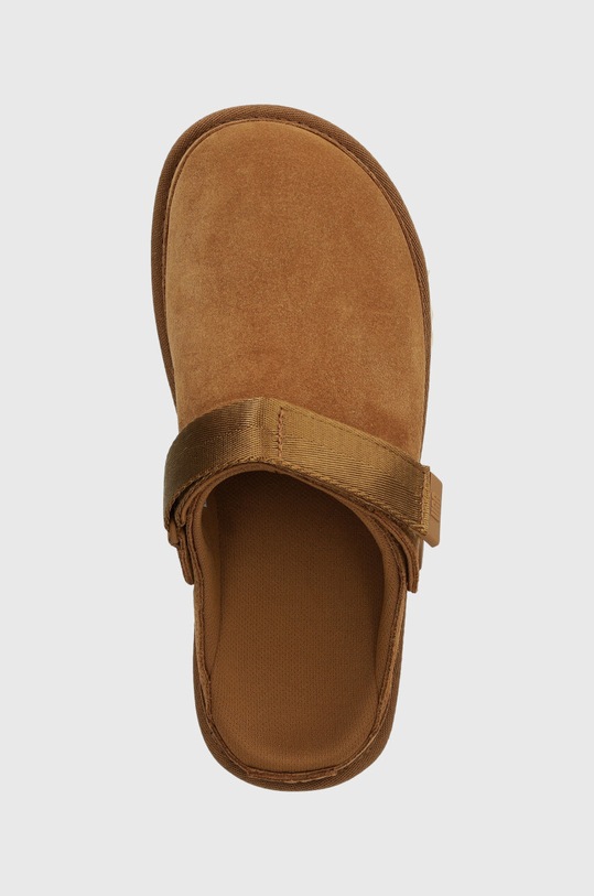 UGG kapcie zamszowe Goldenstar Clog brązowy 1138252.CHE