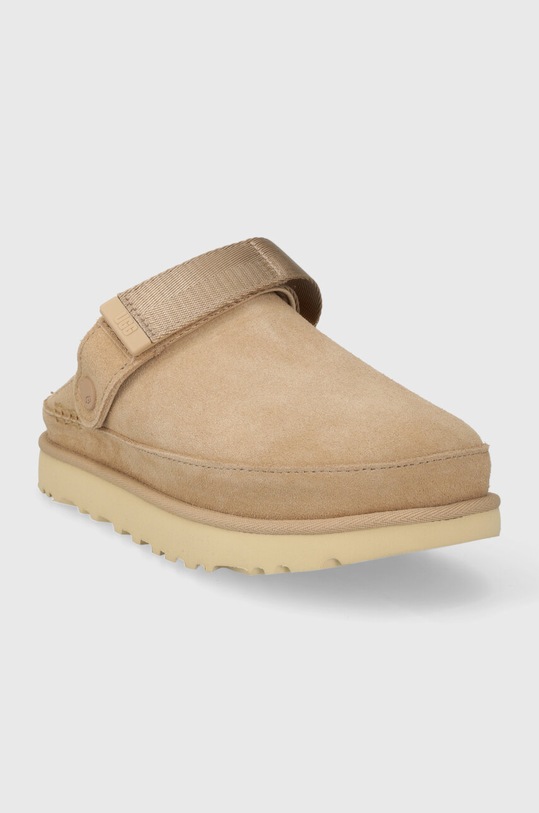UGG papuci din piele intoarsa Goldenstar Clog 1138252.DRI bej SS24