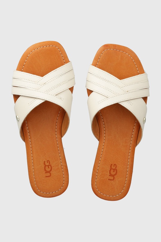 UGG slapi de piele Kenleigh Slide piele bej 1142711.JSM