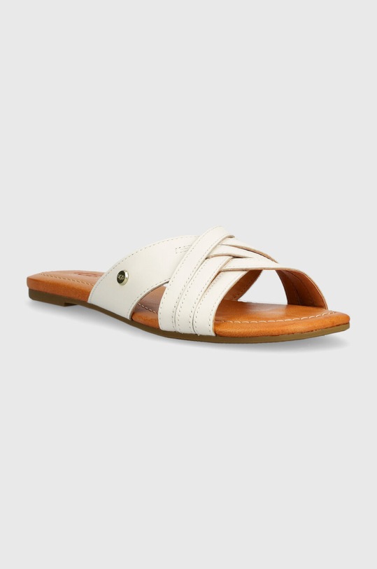 Încălțăminte UGG slapi de piele Kenleigh Slide 1142711.JSM bej