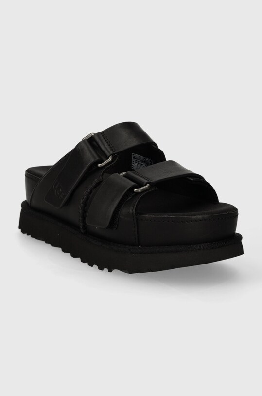 UGG klapki skórzane Goldenstar Hi Slide 1152651.BLK czarny AA00