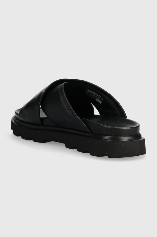 Încălțăminte UGG slapi de piele Capitelle Crossband 1152672.BLK negru