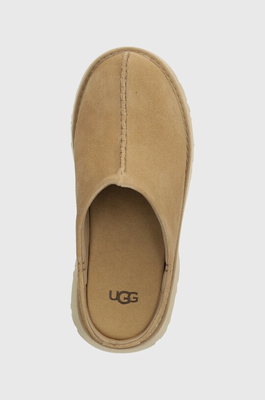 UGG klapki zamszowe NeHeights Clog beżowy 1152731.SAN