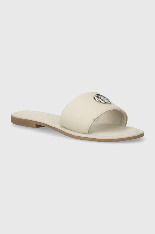 U.S. Polo Assn. klapki skórzane LINDA płaski beżowy LINDA004W.4L1