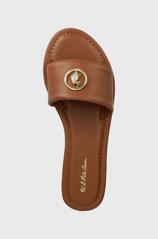 Kožne natikače U.S. Polo Assn. LINDA smeđa LINDA004W.4L1