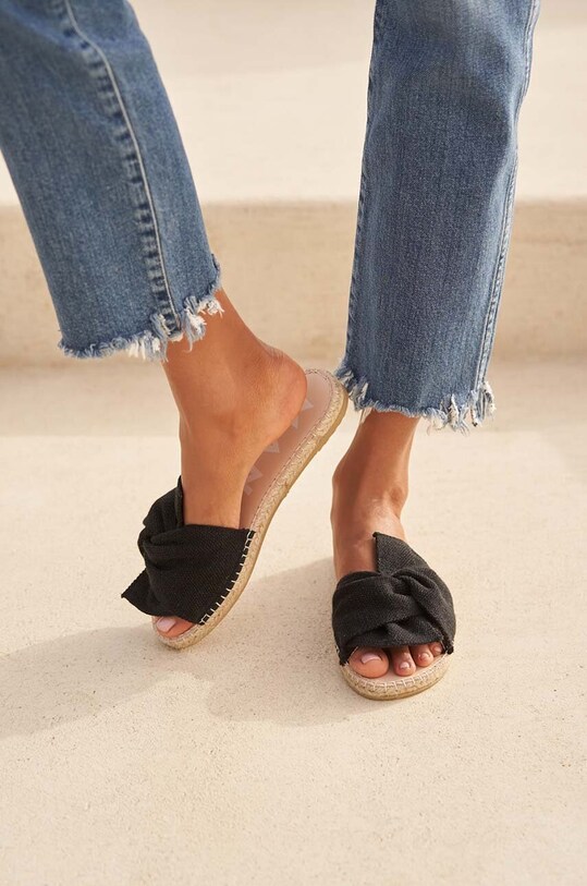 Pantofle Manebi La Havana Sandals With Knot O.7.9.JK černá SS24