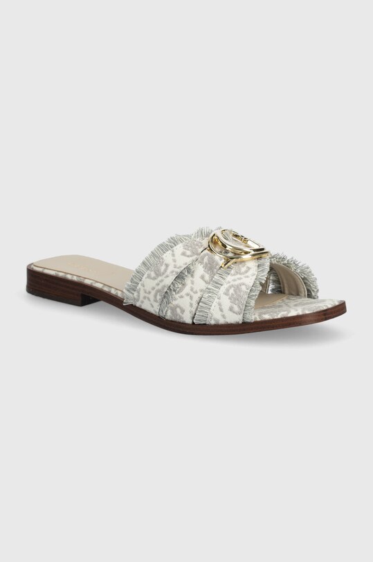 Παντόφλες Guess SYMO φλατ γκρί FLJSYM.FAL03.GREY