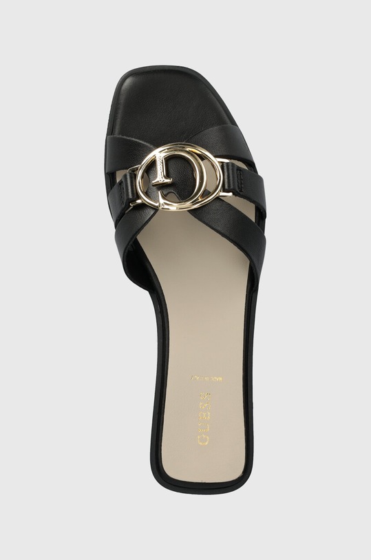 Guess slapi de piele SYMO negru FLJSYM.LEA03.BLACK