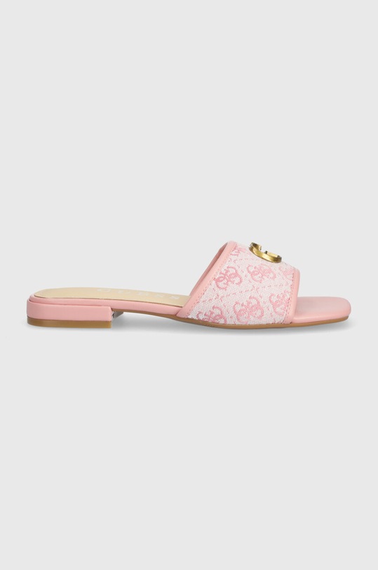 Guess klapki TASKP tekstylny różowy FLJTAS.FAL19.PINK