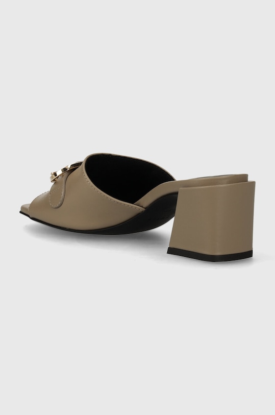 Obuwie Furla klapki skórzane FLOW YH47FOW.BX2680.1257S beżowy