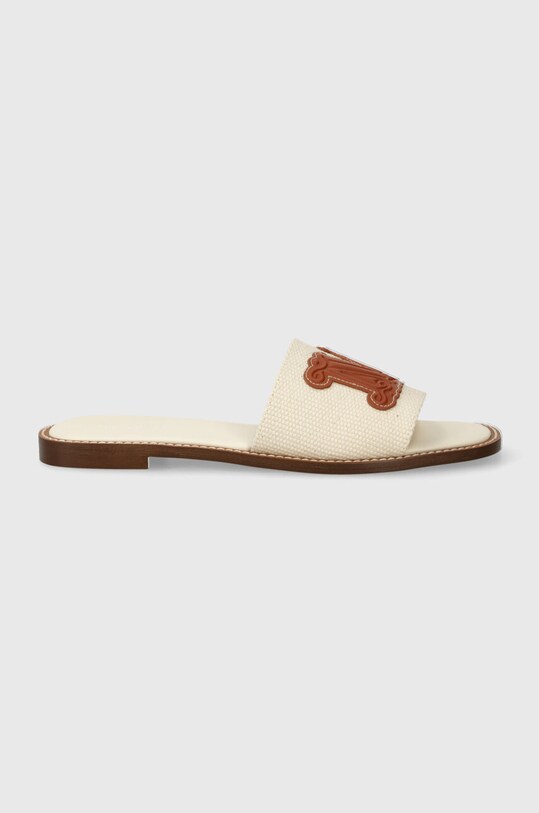 Max Mara Beachwear klapki 2416521019600 beżowy SS24