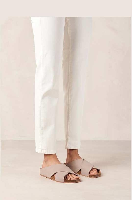 Alohas klapki nubukowe Briar S100325.01 beżowy