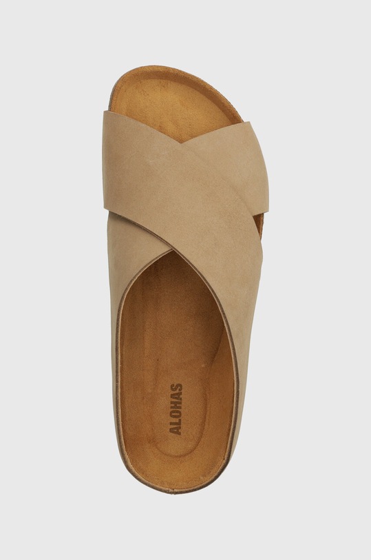 Alohas klapki nubukowe Briar beżowy S100325.01