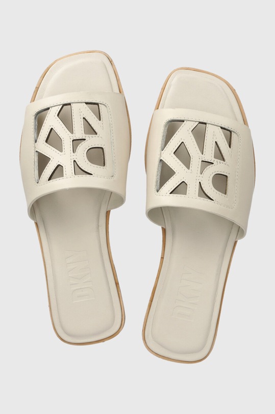 Kožené šľapky Dkny JALILA usňová koža béžová K1412783.MIK