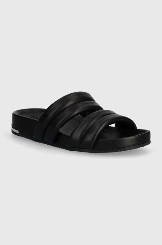 Dkny papuci Inah imitatie de piele negru K1423254.BLK